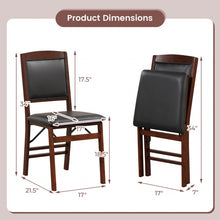 Load image into Gallery viewer, Modern Minimalist Folding Dining Chair Set with Padded Seat and Backrest