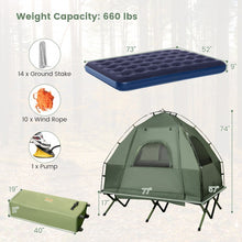 Charger l'image dans la galerie, Costway Outdoor Folding Tent for Two with Inflatable Mattress and Sleeping Bag - Suitable for Camping and Travel