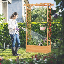 Charger l'image dans la galerie, Wooden Arch Garden Gate and Planter for Outdoor Decor