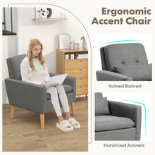 Load image into Gallery viewer, Modern Minimalist Comfortable Armchair with Lumbar Pillow