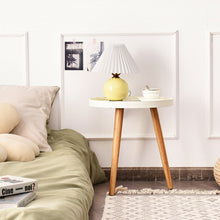 Load image into Gallery viewer, White Wooden Round Sofa Tray Table and Coffee Table