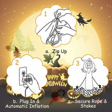 Load image into Gallery viewer, 2024 Halloween Inflatable Ghost with Pumpkin LED Lights - Suitable for Haunted House Parties