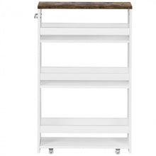 Charger l'image dans la galerie, 4-Tier Rolling Kitchen Storage Cart with Handles