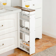 Charger l'image dans la galerie, 4-Tier Rolling Kitchen Storage Cart with Handles