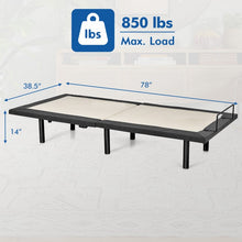 Load image into Gallery viewer, Adjustable Electric Massage Bed Frame with USB and Nightlight