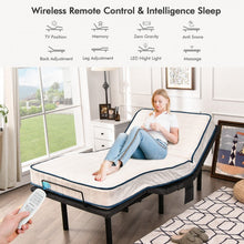 Load image into Gallery viewer, Adjustable Electric Massage Bed Frame with USB and Nightlight
