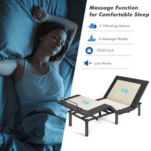 Load image into Gallery viewer, Adjustable Electric Massage Bed Frame with USB and Nightlight