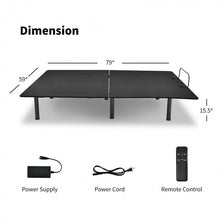 Load image into Gallery viewer, Black Remote Control Adjustable Foldable Steel Bed Frame