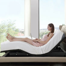 Load image into Gallery viewer, Black Remote Control Adjustable Foldable Steel Bed Frame