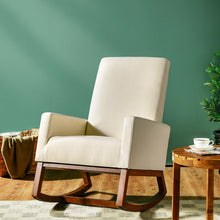 Load image into Gallery viewer, Modern Minimalist High-Back Rocking Chair with Side Pockets