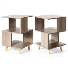 Load image into Gallery viewer, Modern Simple Solid Wood Nightstand Set of 2 for Bedroom