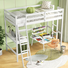 Load image into Gallery viewer, Multifunctional Loft Bed with Desk and Stairs