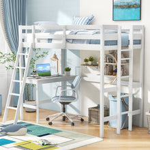 Load image into Gallery viewer, Multifunctional Loft Bed with Desk and Stairs