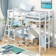 Load image into Gallery viewer, Multifunctional Loft Bed with Desk and Stairs