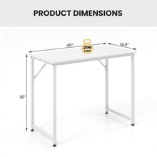 Load image into Gallery viewer, 40-Inch White Metal Computer Desk for Office, Suitable for Bedroom and Conference Room