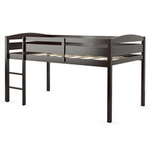 Load image into Gallery viewer, Modern Minimalist Bedroom Loft Bed with Guardrail and Ladder