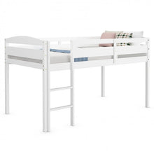 Load image into Gallery viewer, Modern Minimalist Bedroom Loft Bed with Guardrail and Ladder