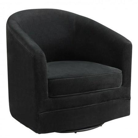 Costway Black Modern Swivel Chairs for Living Room - 360° Rotating Armchair