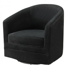 Load image into Gallery viewer, Costway Black Modern Swivel Chairs for Living Room - 360° Rotating Armchair
