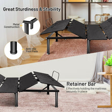 Load image into Gallery viewer, Black Adjustable Electric Bed Frame with Wireless Remote Control
