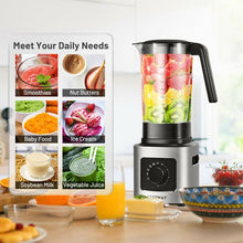 Load image into Gallery viewer, 1500W 5-Speed Countertop Smoothie Blender with 5 Presets and 68oz Tritan Jar-Silver