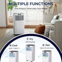 Load image into Gallery viewer, 10000 BTU Multifunctional Portable Air Conditioner with Remote Control and Panel Control