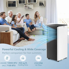 Load image into Gallery viewer, 10000 BTU Black 3-in-1 Portable Air Conditioner with Timer