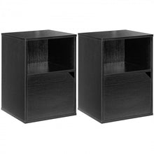 Load image into Gallery viewer, 3-Tier Storage Bedside Cabinet with Doors for Bedroom