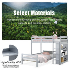 Load image into Gallery viewer, Costway Bunk Bed with 3-Tier Shelving Loft Style