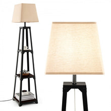 Load image into Gallery viewer, Modern Triangular 3-Tier Illuminated Storage Floor Lamp
