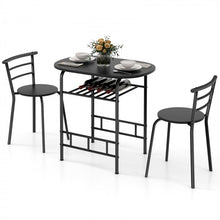 Load image into Gallery viewer, Dining Room Tables for Small Spaces - 3-Piece Set with 2 Chairs - Suitable for Kitchen and Restaurant