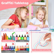 Load image into Gallery viewer, Multi-Functional Graffiti Toddler Table and Chairs Set - 5 Piece Child Furniture