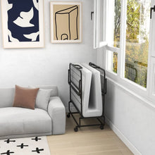 Load image into Gallery viewer, Portable Metal Double Folding Bed with Memory Foam Mattress