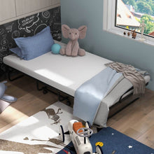 Load image into Gallery viewer, Portable Metal Double Folding Bed with Memory Foam Mattress