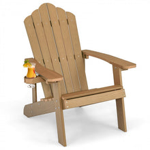 Charger l'image dans la galerie, Adirondack Chair with Hidden Cup Holder, Suitable for Outdoor Garden and Patio