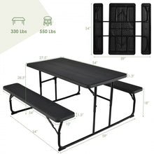 Charger l'image dans la galerie, Outdoor Dining Table and Chair Set - 3-Piece Set Suitable for Backyard and Outdoor Gatherings