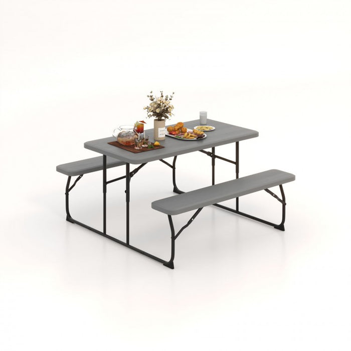 Outdoor Dining Table and Chair Set - 3-Piece Set Suitable for Backyard and Outdoor Gatherings