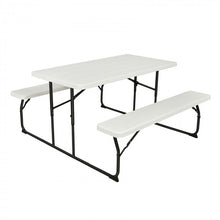Charger l'image dans la galerie, Outdoor Dining Table and Chair Set - 3-Piece Set Suitable for Backyard and Outdoor Gatherings