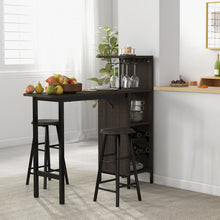Load image into Gallery viewer, Modern Counter Height Dining Room Sets - 3-Piece Set with Wine Glass Rack and Wine Storage - Suitable for Restaurant and Bar