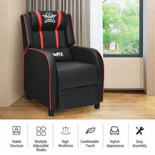 Load image into Gallery viewer, Multi-Functional PU Leather Gaming Massage Recliner Chair with Footrest