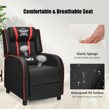 Load image into Gallery viewer, Multi-Functional PU Leather Gaming Massage Recliner Chair with Footrest
