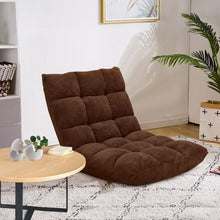 Load image into Gallery viewer, 14-Level Adjustable Padded Floor Chair with Easy Storage