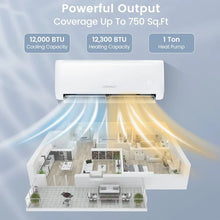 Load image into Gallery viewer, Energy Star Certified 12000 BTU Mini Split Air Conditioner and Heater, with 24H Timer