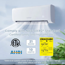 Load image into Gallery viewer, Energy Star Certified 12000 BTU Mini Split Air Conditioner and Heater, with 24H Timer