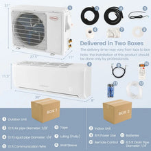 Load image into Gallery viewer, Energy Star Certified 12000 BTU Mini Split Air Conditioner and Heater, with 24H Timer