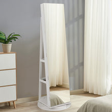 Load image into Gallery viewer, Multifunctional 360° Rotating Mirror Jewelry Cabinet with Built-in LED Lights - Ideal for Bedroom and Makeup Room