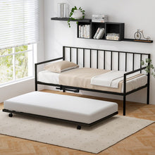 Load image into Gallery viewer, Modern Minimalist Sofa Bed with Pull-Out Wheeled Bed for Two