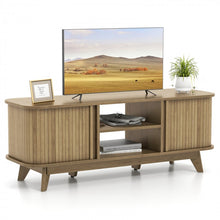 Load image into Gallery viewer, TV Stand for 55 Inch TV with Dual Sliding Doors and Shelves