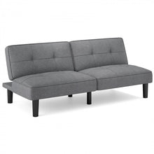Load image into Gallery viewer, Costway Gray Sofa Bed Futon with 6-Position Adjustment - Suitable for Bedroom and Study
