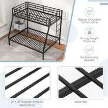Load image into Gallery viewer, Costway Furniture: Metal Bunk Bed with Guard Rail and Ladder